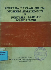Pustaha Laklak no. 252 Museum Simalungun & Pustaha Laklak Mandailing