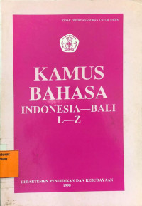 Kamus Bahasa Indonesia-Bali L-Z