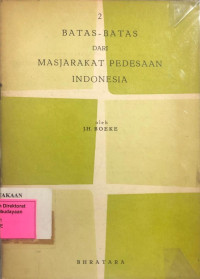 Batas-Batas Dari Masjarakat Pedesaan Indonesia