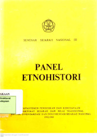 Seminar Sejarah Nasional III : Panel Etnohistori