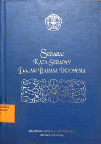 Senarai Kata Serapan Dalam Bahasa Indonesia