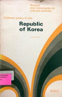 Cultural Policy in The Republic of Korea