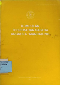 Kumpulan Terjemahan Sastra Angkola/Mandailing
