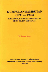 Kumpulan Sambutan (1993-1995) Direktur Jenderal Kebudayaan Prof. Dr. Edi Sedyawati