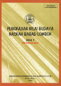 Pengkajian Nilai Budaya Naskah Babad Lombok Jilid 1