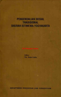 Pengendalian Sosial Tradisional Daerah Istimewa Yogyakarta