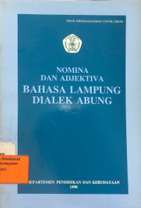 Nomina dan Adjektiva Bahasa Lampung Dialek Abung