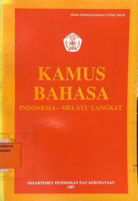 Kamus Bahasa Indonesia-Melayu Langkat