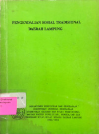 Pengendalian Sosial Tradisional Daerah Lampung