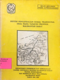 Sistem Pengendalian Sosial Tradisional Desa Tiang Tanjung Propinsi Kalimantan Barat
