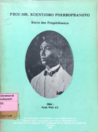 Prof. Mr. Koentjoro Poerbopranoto: Karya dan Pengabdiannya