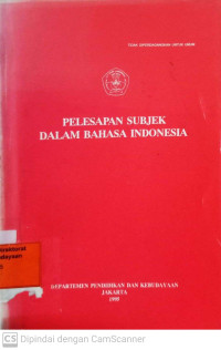 Pelesapan Subjek Dalam Bahasa Indoneisia