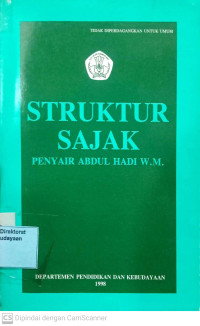Struktur Sajak Penyair Abdul Hadi W.M.