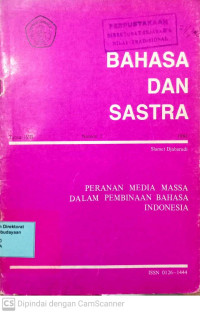 Bahasa Dan Sastra Tahun VII Nomor 2 1981 : Peranan Media Massa Dalam Pembinaan Bahasa Indonesia