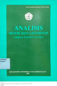 Analisis Motif Dan Leitmotif Cerita Pantun Sunda