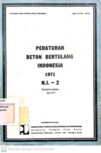 Peraturan Beton Bertulang Indonesia 1971 N.I.-2 Penerbitan Kelima