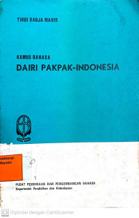 Kamus Bahasa Dairi PakPak - Indonesia