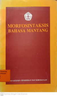 Morfosintaksis Bahasa Mantang