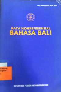 Kata Nonreferensial Bahasa Bali