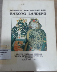 Deskripsi Seni Daerah Bali Barong Landung
