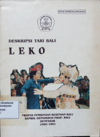 Deskripsi Tari Bali Leko