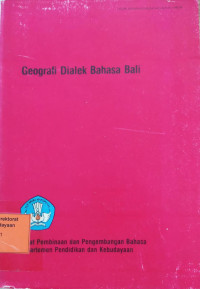 Geografi Dialek Bahasa Bali