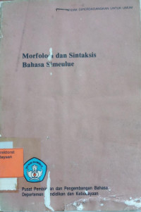 Morfologi dan Sintaksis Bahasa Simeulue