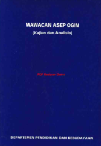 Wawacan Asep Ogin ( kajian dan Analisis )