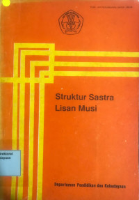 Struktur Sastra Lisan Musi (1990)