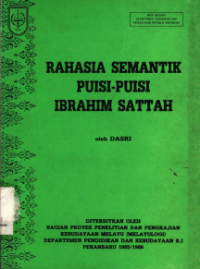Rahasia Semantik Puisi-Puisi Ibrahim Sattah