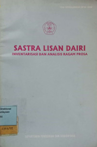 Image of Sastra lisan Dairi iventarisasi dan Analisis Ragam Prosa