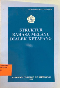 Image of Struktur Bahasa Melayu Dialek Ketapang