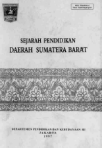 Image of Sejarah Pendidikan Daerah Sumatera Barat