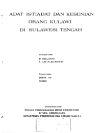 Image of Adat Istiadat dan Kesenian Orang Kulawi di Sulawesi Tengah
