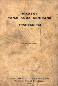 Image of Hikayat Panji Kuda Semirang: Transkripsi