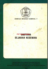 Image of Seminar Sejarah Nasional V: Subtema Sejarah Kesenian
