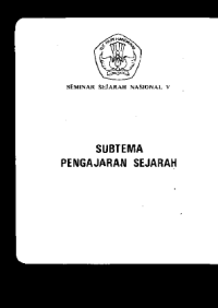 Image of Seminar Sejarah Nasional V : Subtema Pengajaran Sejarah