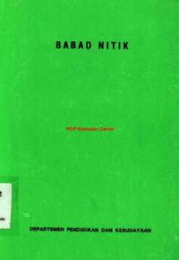 Image of Babad Nitik