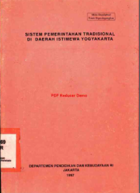Image of Sistem Pemerintahan Tradisional Di Daerah Istimewa Yogyakarta