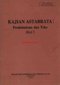Image of Kajian Astabrata: Pendahuluan dan Teks (Jilid I)