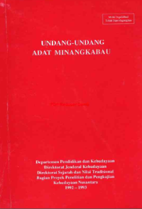 Undang-Undang Adat Minangkabau