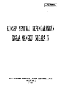 Image of Konsep Sentral Kepengarangan KGPAA Mangku Negara IV
