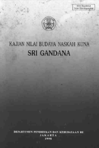 Image of Kajian Nilai Budaya Naskah Kuna Sri Gandana