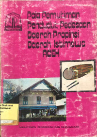 Pola Pemukiman Penduduk Pedesaan Daerah Propinsi Daerah Istimewa Aceh