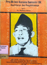 Image of Prof.Mr.Iwa Kusuma Sumantri SH, Hasil Karya dan Pengabdiannya