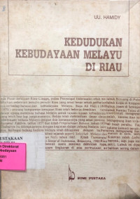 Kedudukan Kebudayaan Melayu di Riau