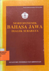 Image of Morfofonemik Bahasa Jawa Dialek Surabaya