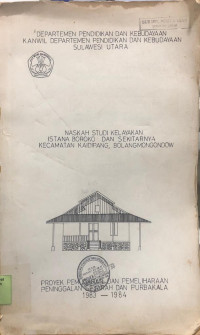 Image of Naskah Studi Kelayakan Istana Boroko Dan Sekitarnya Kecamatan Kaidipang, Bolangmongondow