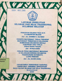 Image of Laporan Penelitian Sejarah dan Nilai Tradisional Sulawesi Selatan