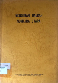 Image of Monografi daerah Sumatra Utara
